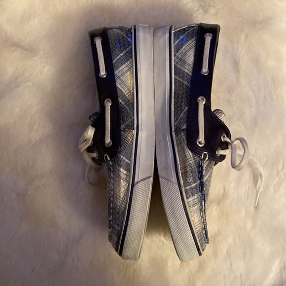 Sperry Top-Sider Navy Plaid Boat Shoe - Picture 2 of 4